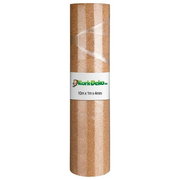 Kork-Deko Kork-Deko 8,12 EUR/qm - Trittschalldämmung aus Kork - 10qm Rolle - 4mmx1mx10m – Produktbild 3 von 6