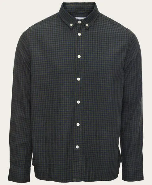 KnowledgeCotton Apparel KnowledgeCotton Apparel Karo-Hemd Regular Fit, Green check, – Produktbild 1 von 4