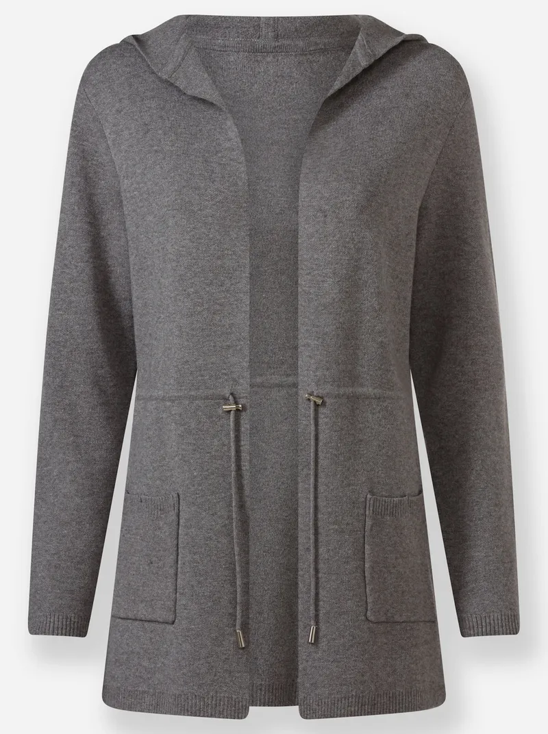 Witt Kapuzenstrickjacke, Anthrazit-meliert, – Produktbild 1 von 2
