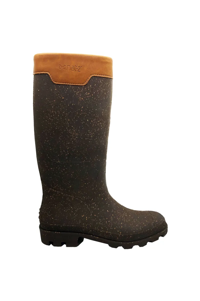 nat-2 nat-2 Herren vegan Regenstiefel Rugged Prime Bully Cork 100% Wasserdicht, Dunkelbraun, – Produktbild 1 von 2