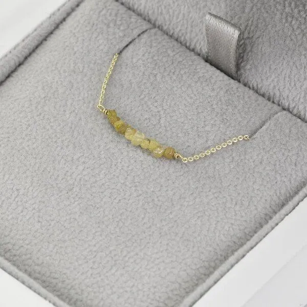 Eppi Eppi Goldener Choker mit ungeschliffenen gelben Diamanten Marte, Gold, – Produktbild 4 von 4