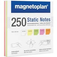 magnetoplan magnetoplan Moderationskarten 'Static Notes', 250 Blatt, 100 x 100 mm, 5-farbig sortiert – Produktbild 1 von 1