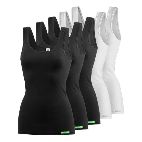 kleiderhelden kleiderhelden LadyCover 5er Pack Unterhemd, 3x schwarz & 2x weiß, – Produktbild 1 von 4