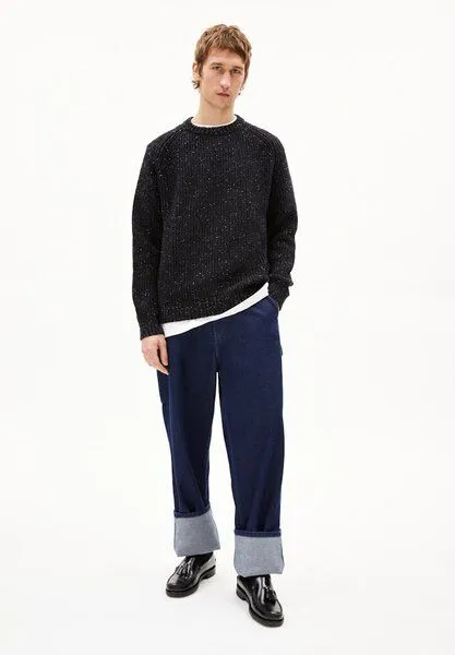 ARMEDANGELS ARMEDANGELS Kiaano Tweed Herren Pullover aus recyclem Bio-Woll Mix, Black-oatmilk tweed, – Produktbild 1 von 3