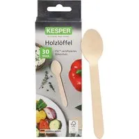 Kesper KESPER Einweglöffel aus FSC-Birkenholz, 30er-Pack, Länge 16 cm – Produktbild 1 von 1