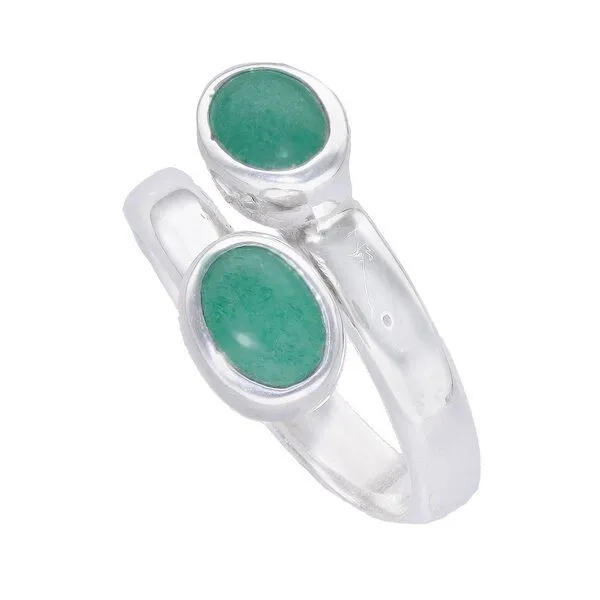 pakilia pakilia Silber Ring großenverstellbar Malachit-stein Fair-Trade und handmade – Produktbild 2 von 4