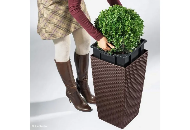 Lechuza® Lechuza® Pflanzkübel Pflanzgefäß Cubico Cottage 30 weiß, Weiß, – Produktbild 4 von 6