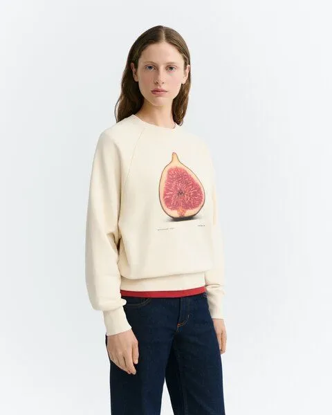 thinking mu thinking mu Bonnie Sweater, Figa, Beige, – Produktbild 2 von 4