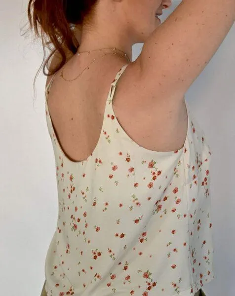 Aatise Aatise Zuvy Spaghettiträger Tank Top bedruckt 100% Ecovero, Beige, – Produktbild 3 von 3