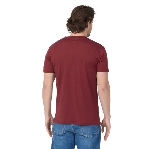 Woolona Woolona Merino Piqué T-Shirt - Relax - Herren - 100% Merinowolle, Bordeaux rot, – Produktbild 3 von 3