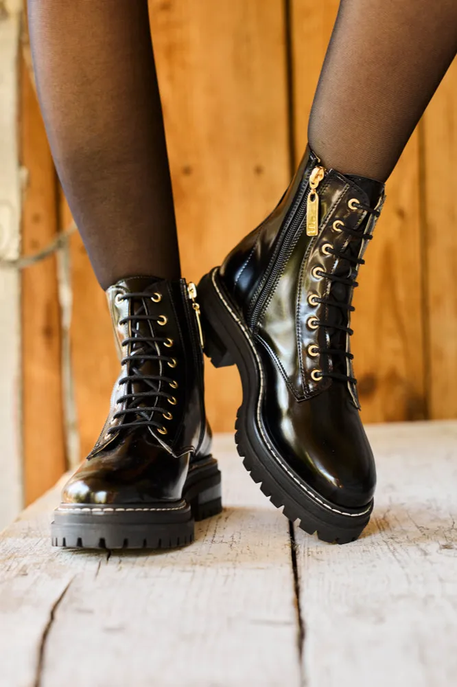 Minuit Sur Terre Damen vegan Stiefel Sybelles Schwarz, Schwarz, – Produktbild 2 von 2