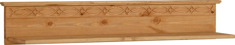 OTTO home Wandregal Indra Regal mit einer dekorativen Fräsung, 120cm breit, aus massiver Kiefer, 120 cm breit, Beige, – Produktbild 2 von 5