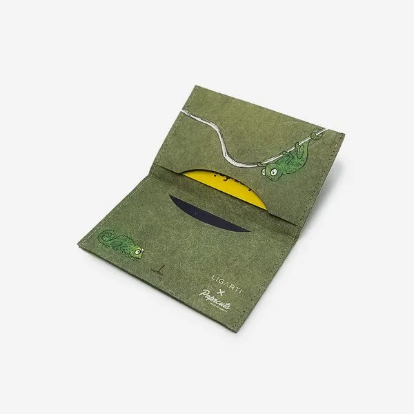 paprcuts paprcuts RFID Kartenhalter, Faultier | ligarti koop (grün), – Produktbild 3 von 4