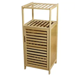 TRENDSTABIL TRENDSTABIL Baderegal mit Tür aus Bambus, ca. 36,5 x 32,5 x 86 cm – Produktbild 1 von 1