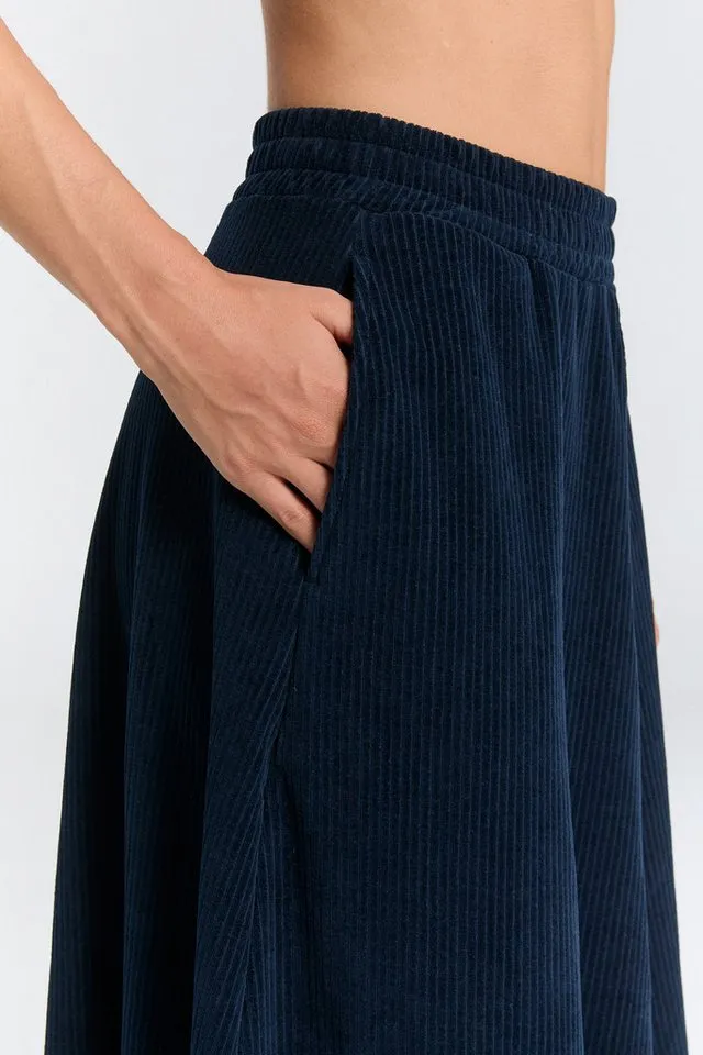 Leela Cotton Leela Cotton Cordrock Damen Cord Rock, Blau, – Produktbild 4 von 4