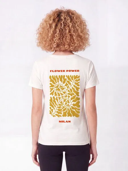 watapparel watapparel T-Shirt Frauen Milan Flora, Off white, – Produktbild 2 von 4