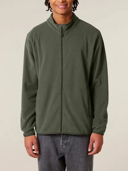 Human Family Human Family Basic Herren Fleecejacke "Clue" aus recyceltem Polyester, Khaki, – Produktbild 2 von 4