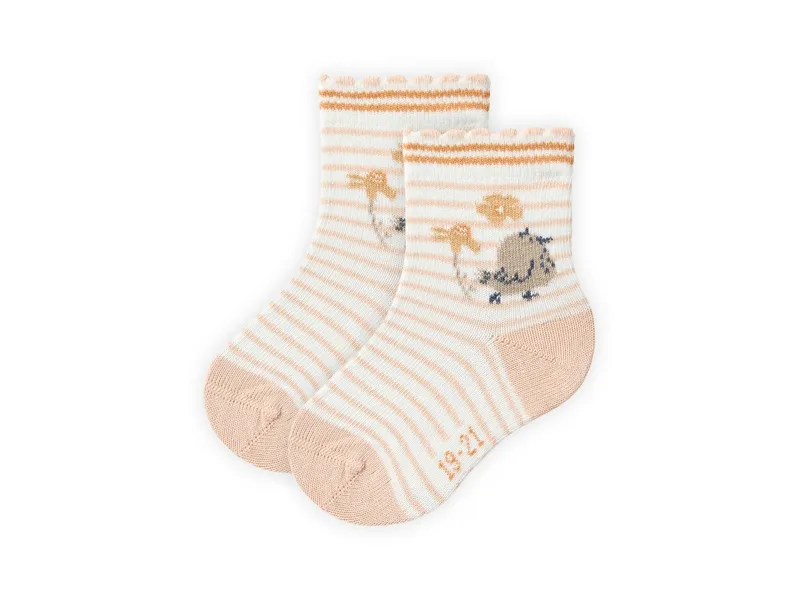 People Wear Organic People Wear Organic Socken blush geringelt Gr. 19-21, Rosa, – Produktbild 1 von 1