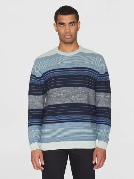KnowledgeCotton Apparel KnowledgeCotton Apparel Strickpullover MULTICOLOR STRIPED aus Bio-Baumwolle, Bunt, – Produktbild 1 von 4