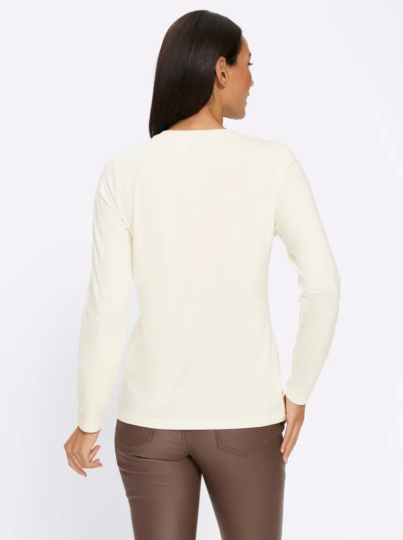 heine Langarmshirt ecru, Ecru, – Produktbild 2 von 2
