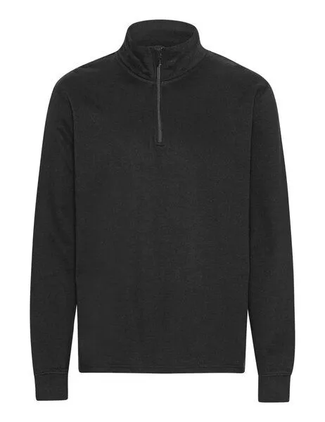 Neutral Neutral Unisex Troyer Bio-Baumwolle Sweatshirt Quarter-Zip-Reißverschluss, Schwarz, – Produktbild 2 von 3