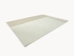 Schurwollteppich "Tessera" | 70x140 cm | beige/mousse/grün – Produktbild 1 von 1