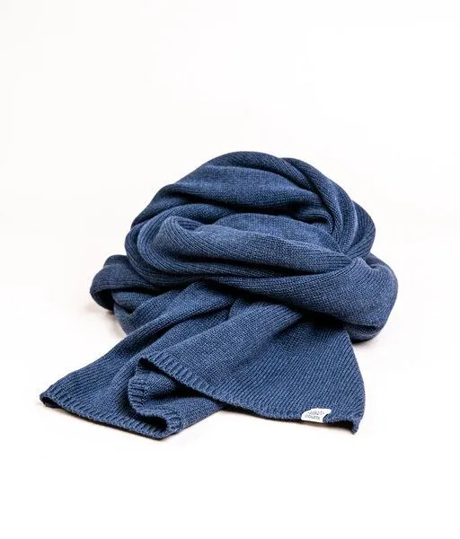 obumi obumi Strickschal aus Bio Baumwolle, Blue melange, – Produktbild 4 von 4