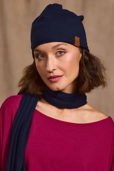 KOKOworld KOKOworld Schal Baba aus Fairtrade-Bio-Baumwolle, Navy (blau), – Produktbild 2 von 6