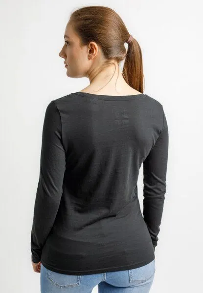 TORLAND TORLAND Damen Longsleeve LANIA, Schwarz, – Produktbild 3 von 3