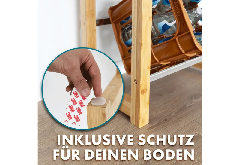 Karat Standregal Getränkekistenregal Bambus Flash, Vielseitiges Lagersystem, In 2 Größen erhältlich – Produktbild 4 von 5