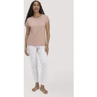 hessnatur hessnatur Schlafhose aus reiner Bio-Baumwolle, Cremerosa, – Produktbild 1 von 1