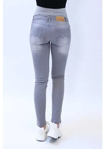 love2wait love2wait Umstandsjeans Super Skinny Sustainable 32", Grey denim, – Produktbild 4 von 4