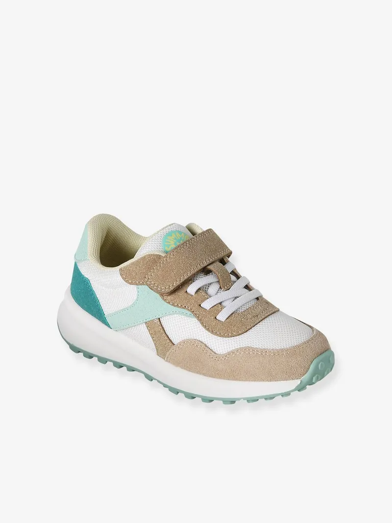 Vertbaudet Vertbaudet Sneakers mit elastischer Schnürung Kinder set, Set beige, – Produktbild 2 von 4