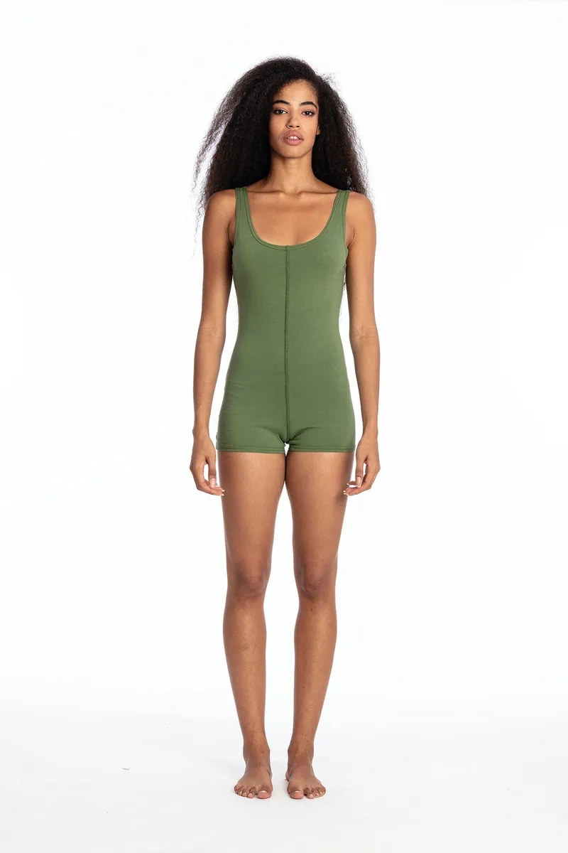 RAVENS VIEW IBIZA RAVENS VIEW IBIZA Damen vegan Mini Jumpsuit Leela Waldgrün, Dunkelgrün, – Produktbild 1 von 2