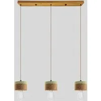ALMUT von Wildheim ALMUT von Wildheim 3er Pendelleuchte aus Eichenholz Pastelltöne im skandinavischen Design, Wasabigrün, – Produktbild 1 von 1