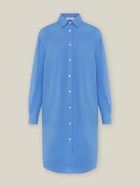WOTE WOTE Hemdblusenkleid aus Organic Cotton, Blau, – Produktbild 1 von 1