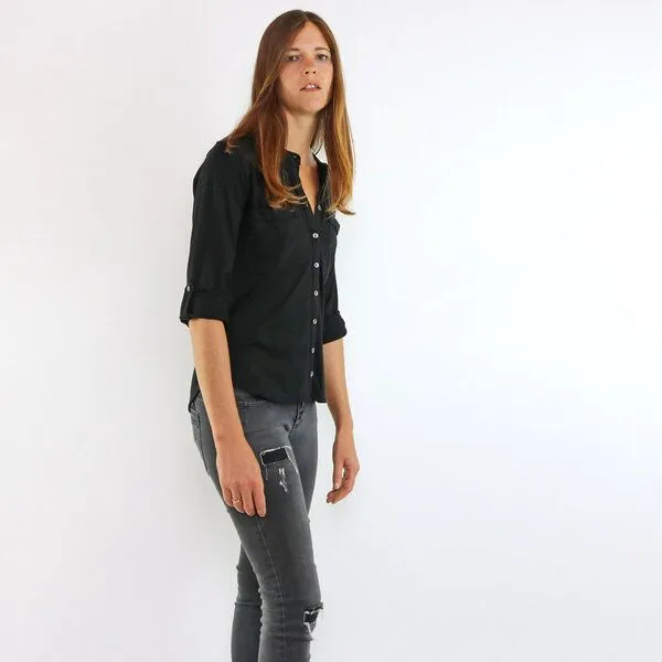 Gary Mash GARY MASH Bluse Portland aus Modal®-Mix, Schwarz, – Produktbild 1 von 4