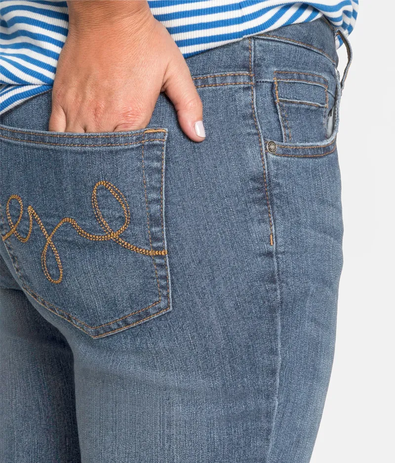 sheego Bootcut-Jeans blue denim, Blue denim, – Produktbild 2 von 2