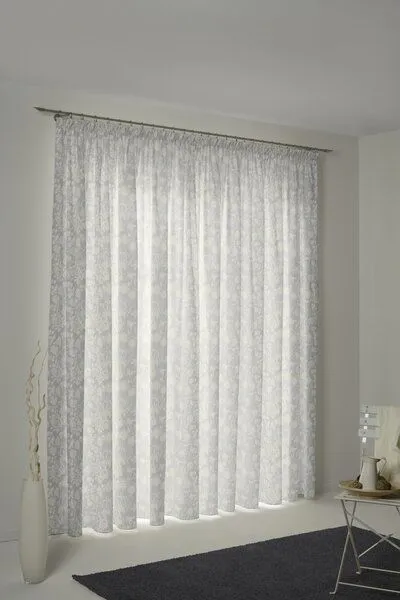 Nature by Adam Nature by Adam Vorhang aus 100% Bio-Baumwolle - Made in Germany - Flower Cuveé Light, Hellgrau, – Produktbild 6 von 7