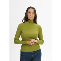 MELA MELA Ripp Rollkragen Langarmshirt Style MUNLI aus 100% Bio-Baumwolle, Golden green, – Produktbild 1 von 1