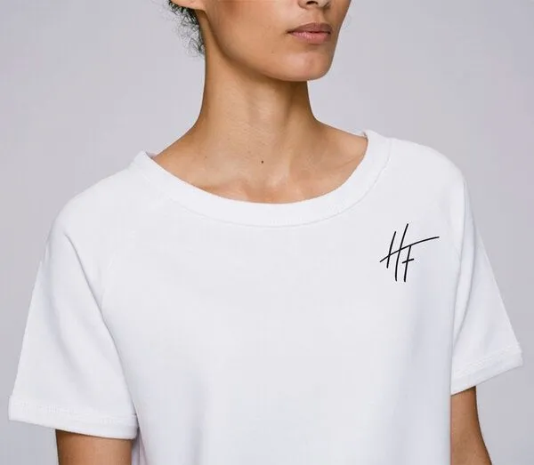 Human Family Human Family Kurzärmeliges Bio Raglan-Kleid "Fancy", Weiss, – Produktbild 1 von 3