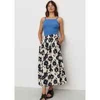 recolution Damen Rock aus Leinen und LENZING ECOVERO Viskose Mix - FENNEL BLOOM - recolution, Electric blue (blau), – Produktbild 1 von 1