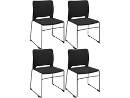 Topstar Topstar 4 Besucherstühle "VISIT LINE" Sitz & Rücken: gepolstert, schwarz – Produktbild 1 von 1