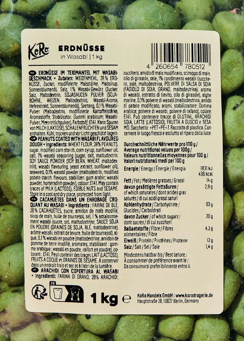 KoRo Erdnüsse mit Wasabi 1 kg – Produktbild 3 von 5