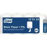 Tork Tork Standard-Papierwischtücher mit Innenabrollung M1, 11 x 120 m, weiß – Produktbild 1 von 1