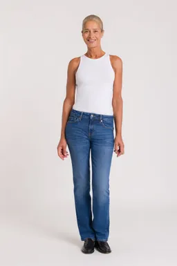 Kings Of Indigo Kings of Indigo Damen vegan Jeans Emiko Low Rise Straight Leg Blau – Produktbild 1 von 1