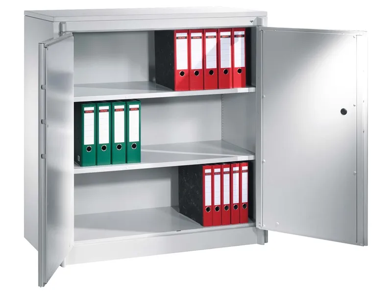 C+P C+P Feuergeschützte Flügeltürenschrank lichtgrau B 120 cm, H 122,6 cm – Produktbild 1 von 1