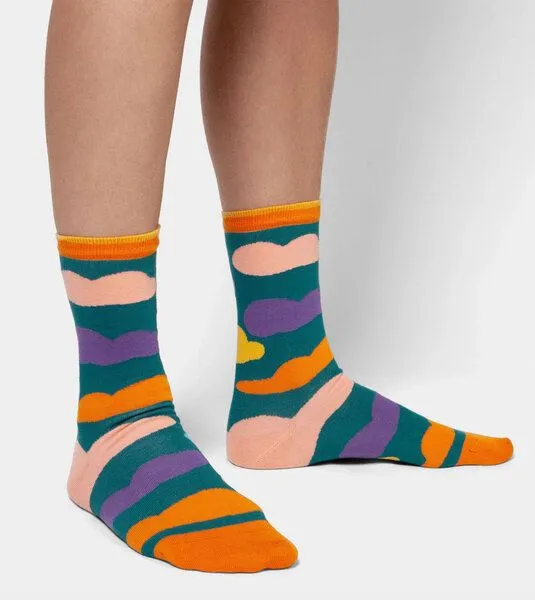 DillySocks DillySocks Premium Socken Wobble Fields aus Biobaumwoll-Mix – Produktbild 2 von 3