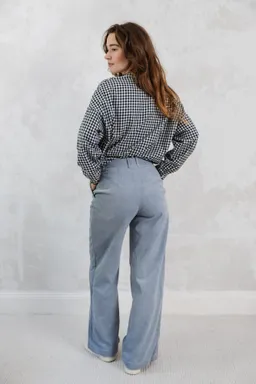Jyoti - Fair Works Jyoti - Fair Works Damen vegan Hose Suhrutam Mist Grey/Blue – Produktbild 1 von 1