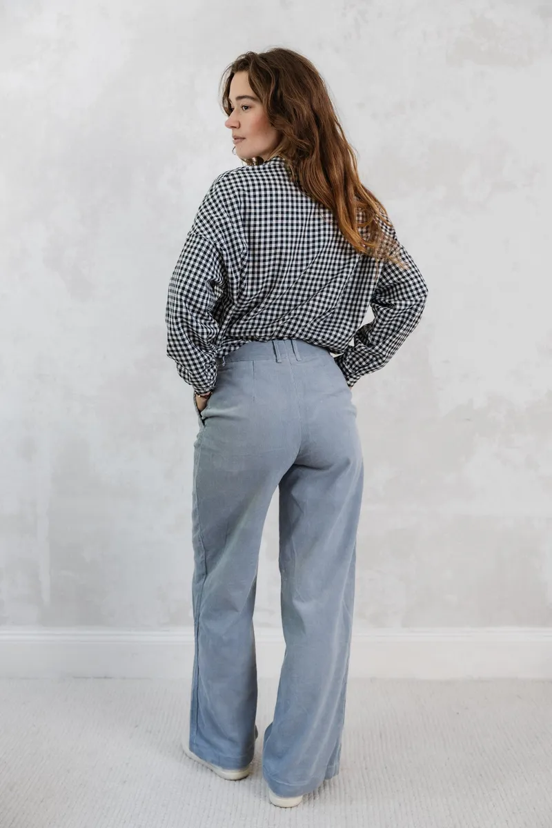 Jyoti - Fair Works Jyoti - Fair Works Damen vegan Hose Suhrutam Mist Grey/Blue, Extra hellblau, – Produktbild 1 von 2